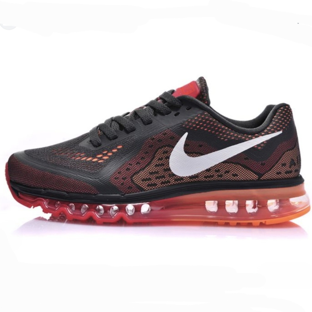 Nike Air Max 2014 Dark Grey Orange Running Sneakers Size 7.5